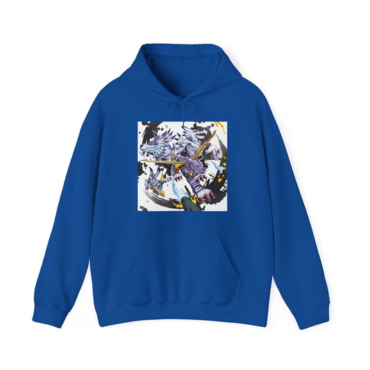 Digimon Metalgarurumon Hooded Sweatshirt Design by Currynoodleart