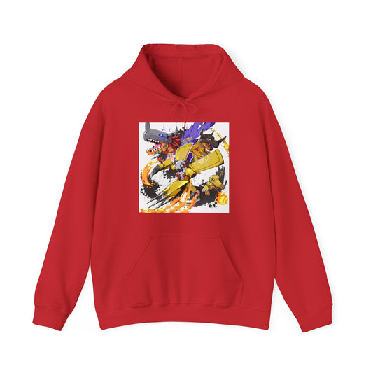 Digimon Wargreymon Hooded Sweatshirt Design by Currynoodleart